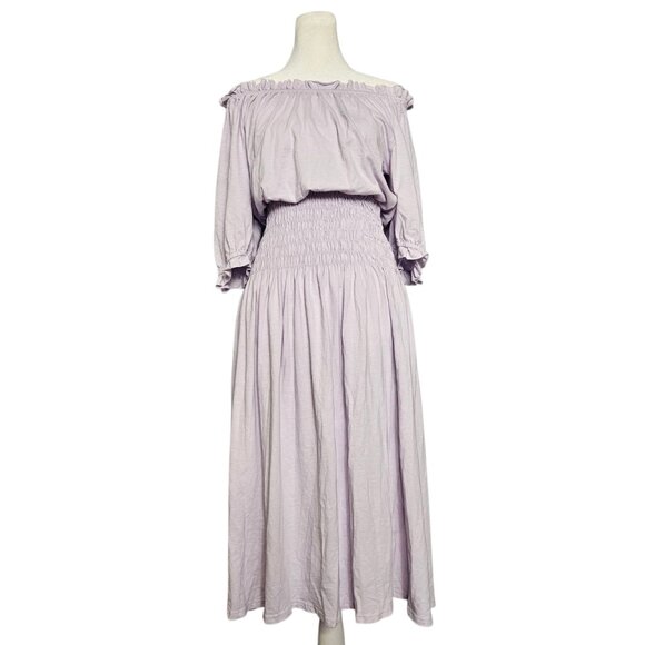 NWT SUNDRY Anthropologie Womens Midi Dress SZ Small Lilac Smocked Waist USA - Picture 2 of 12